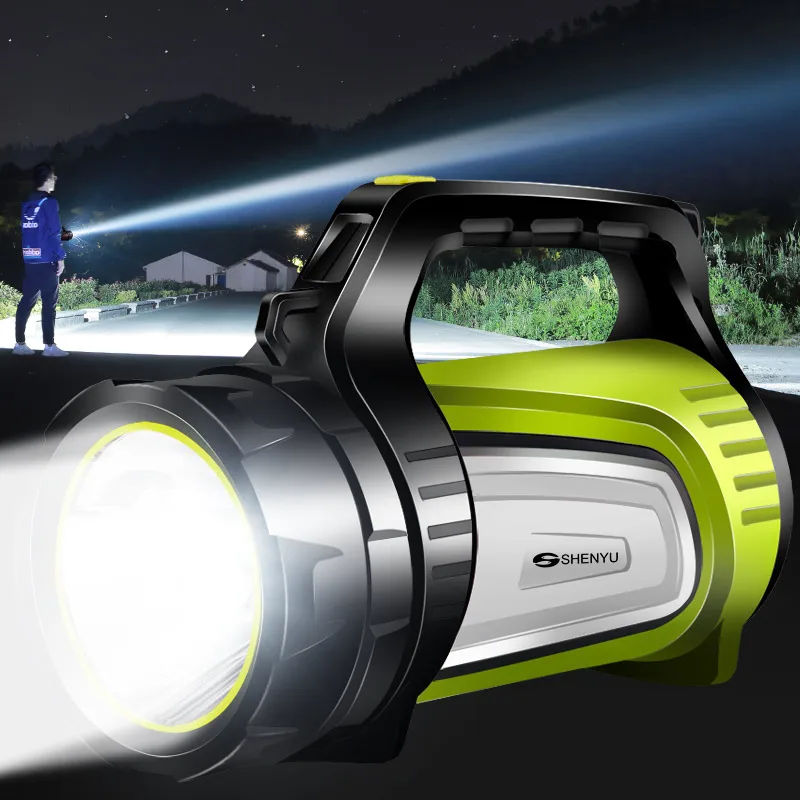 

SHENYU 20w Super Bright Outdoor Handheld Portable USB Rechargeable Flashlight Torch Searchlight Multi-function Long Shots Lamp