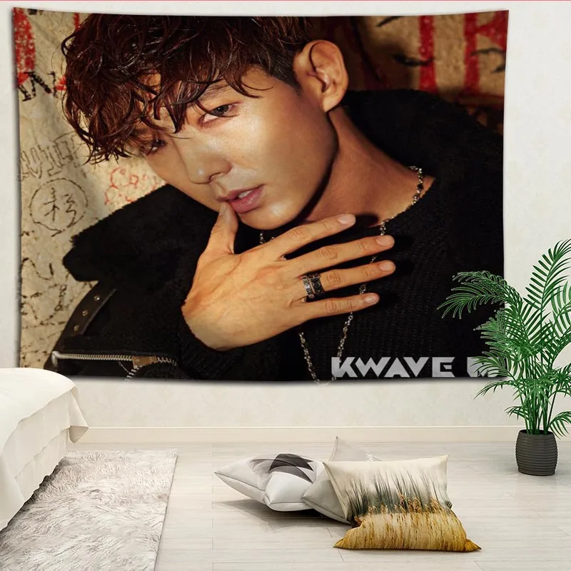 10 Пользовательские LEE JOON GI печатных Творческий гобелен гостиная спальня задний план стены ткань Висячие картины небольшой свежий - Цвет: 10
