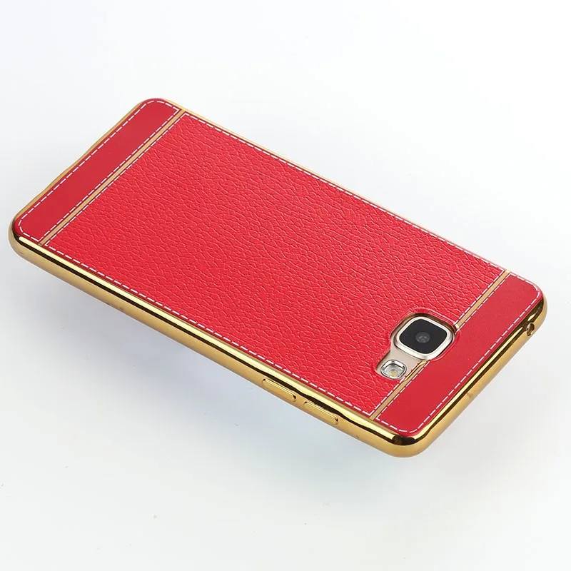 5.0 inch For J5 Prime Case Litchi Leather Plating Gilded TPU Soft for Samsung Galaxy ON5 2016 Phone Cover |