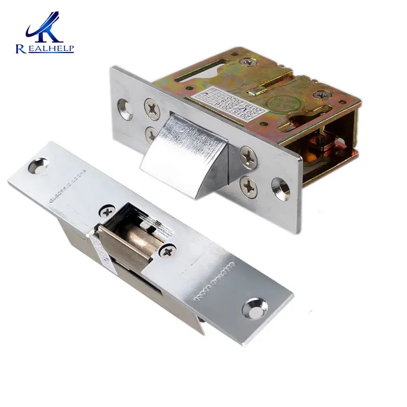Lock and Bracket 1 1000 кг удерживающее усилие электрическое ударное управление доступом стандартный тип нет деревянная металлическая дверь нормально открытый тип замок хорошее качество - Цвет: Lock and Bracket 1