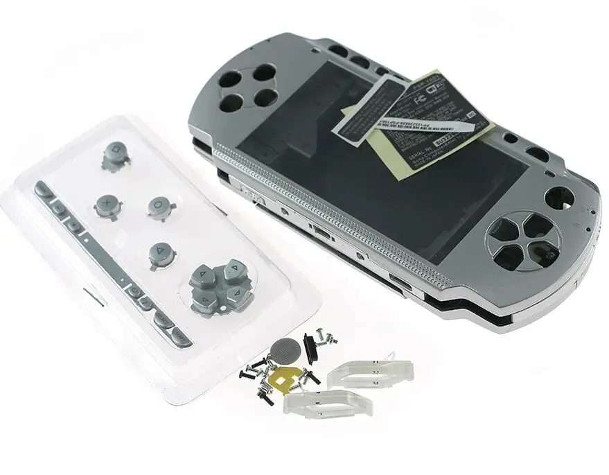 silver Высокое качество чехол для psp 1000 psp 1000 полный корпус чехол Замена кнопки комплект - Цвет: silver