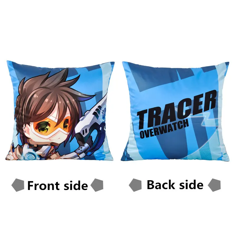 Amellor 40*40 см, новинка, подушка для наездника, OW Dva Mercy Mei Reaper Genji Hanzo Tracer, аниме Solf, автомобильные наволочки, подарки