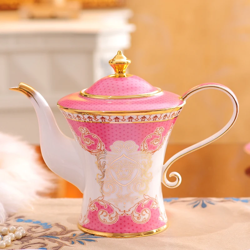 

Посуда для напитков, кофейник, чайный набор, костяные кружки, Китай, 15 шт., кофейный набор, бытовая кофейная чашка, тарелка, свадебный подарок,...