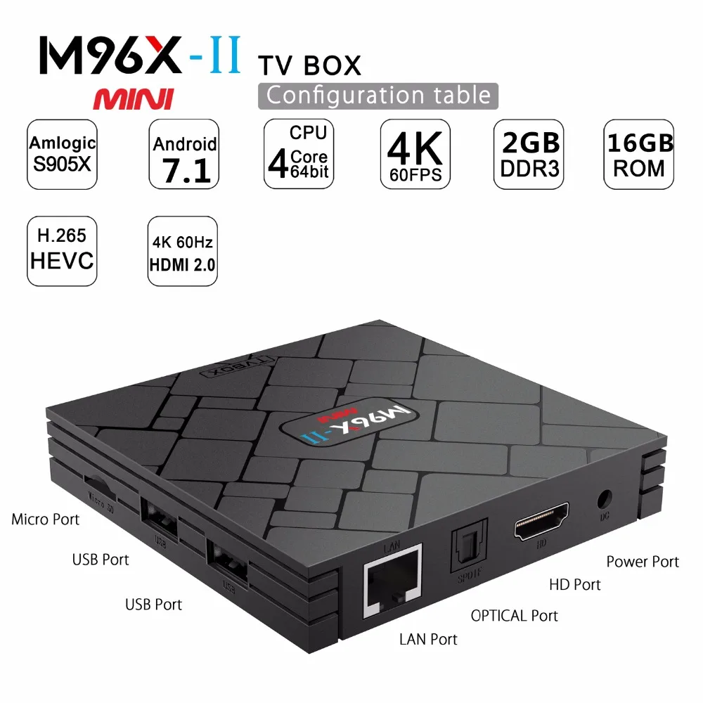 Android Smart tv BOX S905W 2G ram 16G rom ТВ приемник 4 K 2160 P HDMI 2 0 4G/5G Wifi Bluetooth медиаплеер