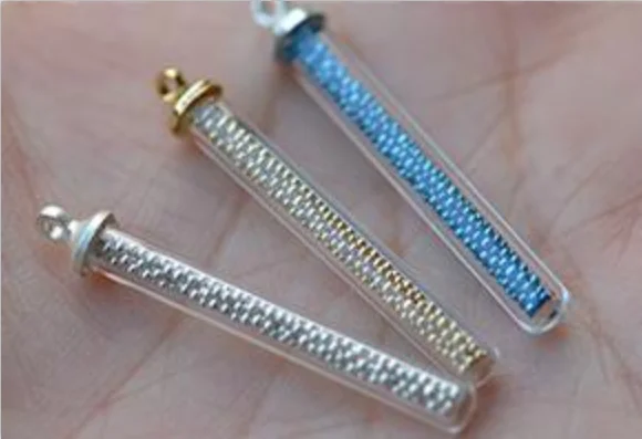 

New 50sets/lot 25*5mm tube glass globe & 5mm cap cover button set (no filler) glass bottle sweater chain