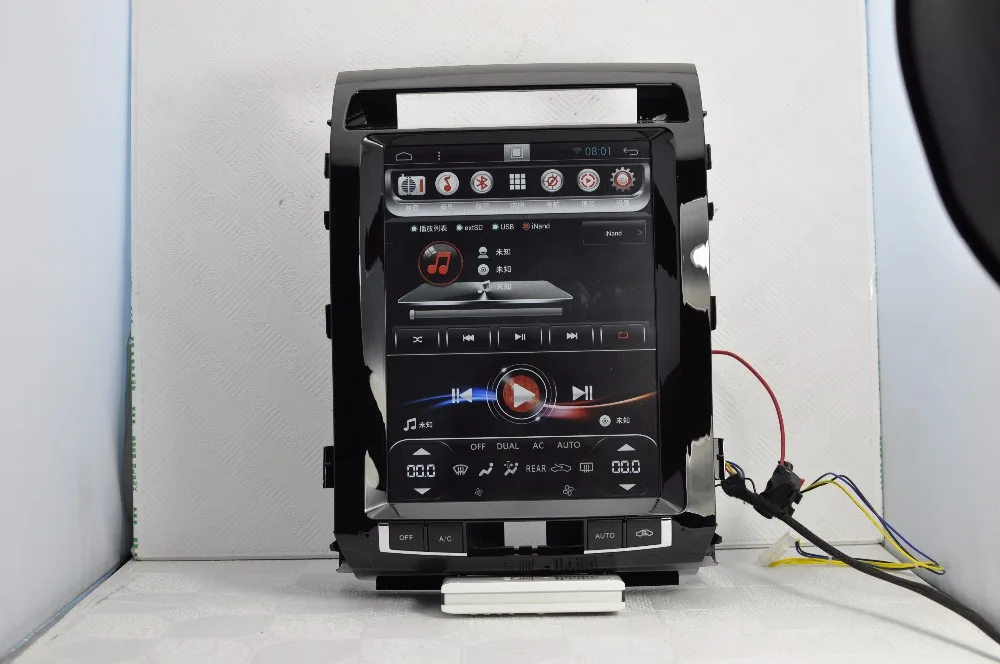 Вертикальный экран 12,1 дюйма Tesla Android автомобильное радио аудио DVD GPS навигация Центральный мультимедиа для Toyota Land Cruiser 200 LC200.