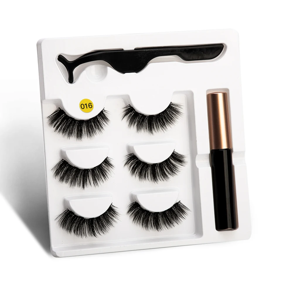 Лидер продаж 5 магнитных жидких подводок для ресниц набор накладных и пинцетов