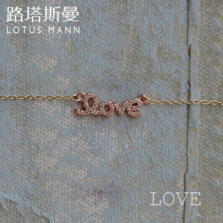 

Золотое ожерелье Lotus Mann LOVE, двухцветное