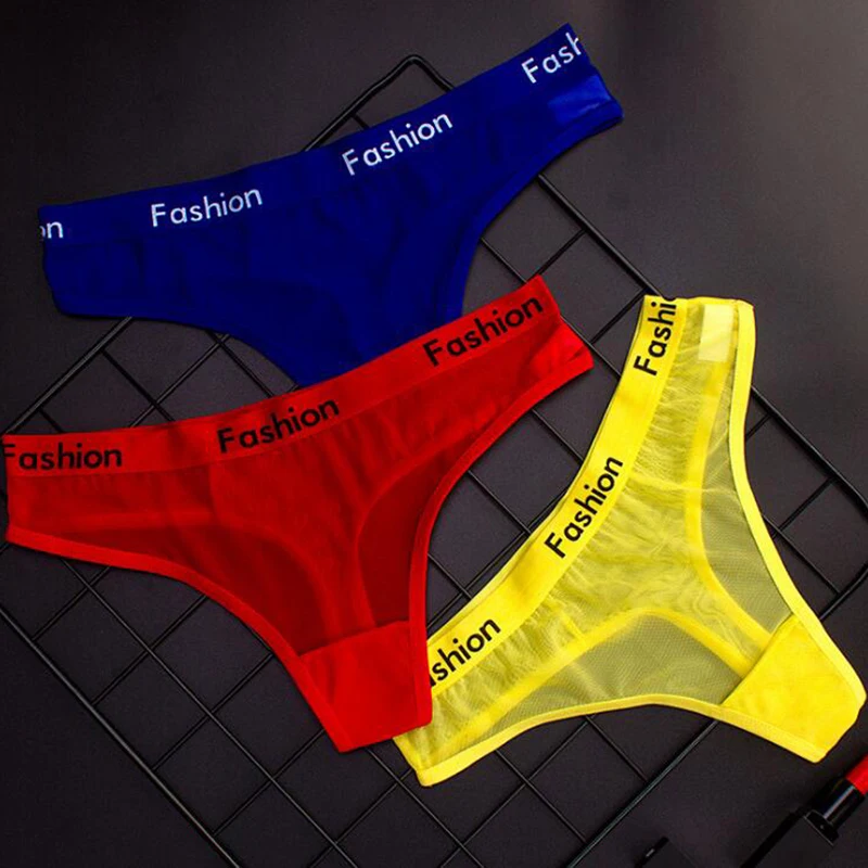 Sexy Panties Women Tulle Mesh Briefs Underwear Female Transparent G-String Thongs Ultrathin Lingerie Ladies High Quality |