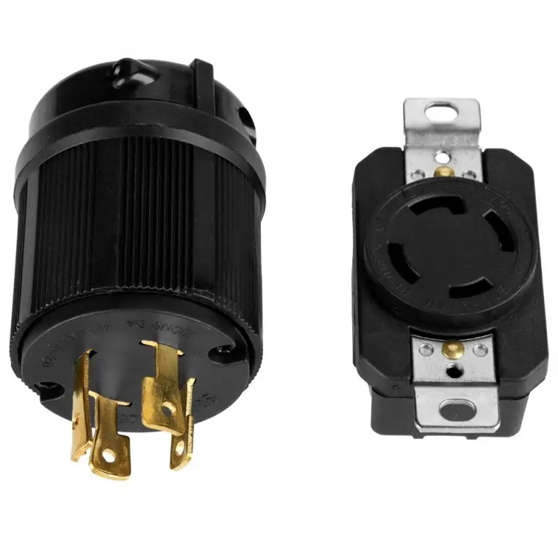 Generator Parts 4 Pin NEMA L14-30 Plug RV AC 125V-250V 30A & Socket Male&ampFemale Receptacle Set | Обустройство дома