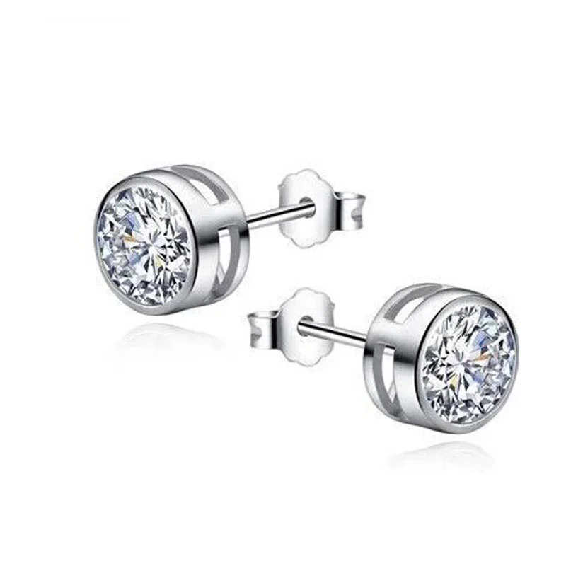 Женские и мужские серьги гвоздики из серебра 925 пробы|jewelry head|jewelry grantsjewelry earring display