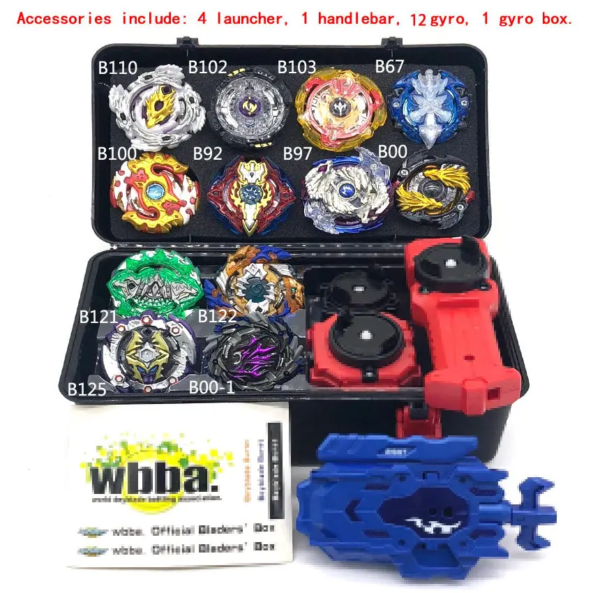 12pcs Toupie Beyblade Arena Металл Fusion Avec Lanceur Bayblade Bleyblade Burst с пусковым устройством дети Bey Blade лезвия игрушки для детей - Цвет: 12pcs
