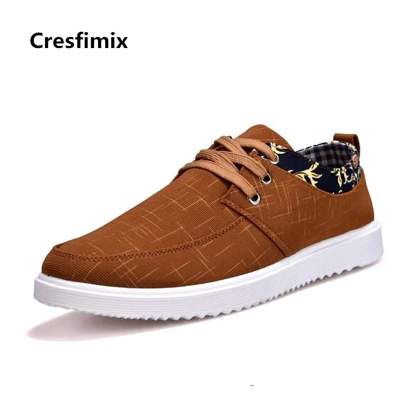 Cresfimix chaussures masculines Мужская модная Уличная обувь на шнуровке с круглым носком цвет