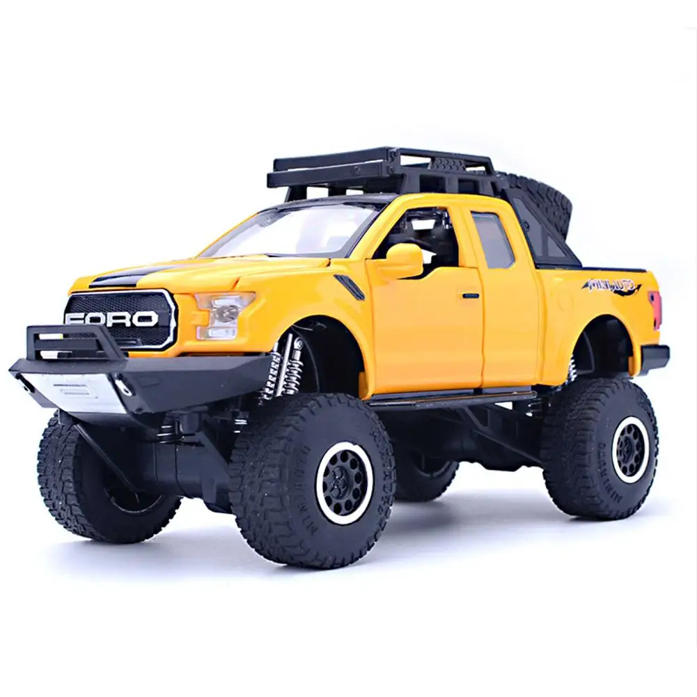 1:32 пикап сплава модель игрушечный автомобиль для Ford F150 Raptor звук и светильник