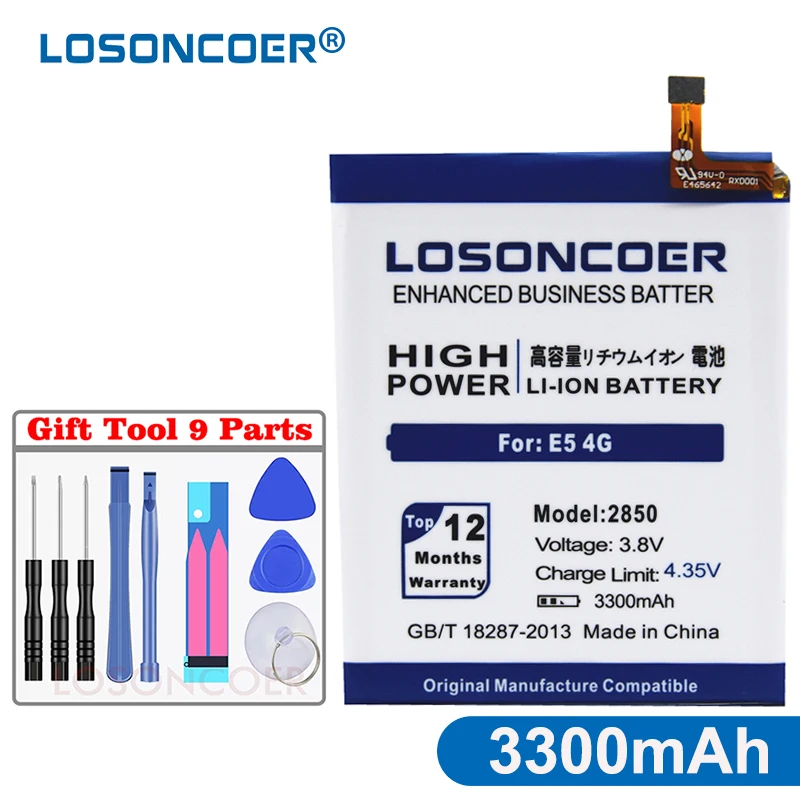 LOSONCOER 3300 мАч 2850 батарея для BQ Aquaris E5 4G LTE E5S сотового телефона + номер отслеживания