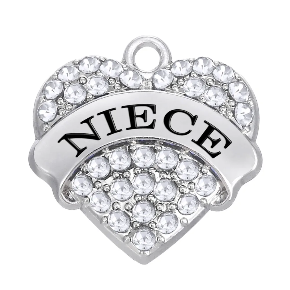 Моя форма 5 шт. цинковый сплав с родиевым покрытием лучшая семейная племянница