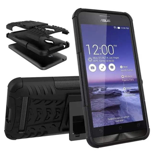 Гибридный жесткий чехол на для Asus Zenfone Go ZC500TG прочный силиконовый бампер