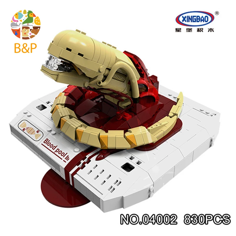 XB-04002 830 шт серия Moive новая модель инопланетянина строительные блоки кирпичные