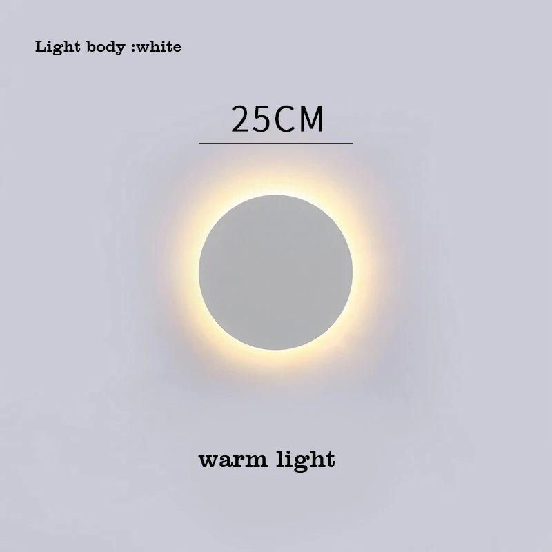 25-white-warm light Светодиодный настенный светильник современный туалетный комнатный настенный светильник для ванной спальни Лофт Декор лестничный светильник Скандинавский дизайн для гостиной прикроватный Лофт - Цвет абажура: 25-white-warm light