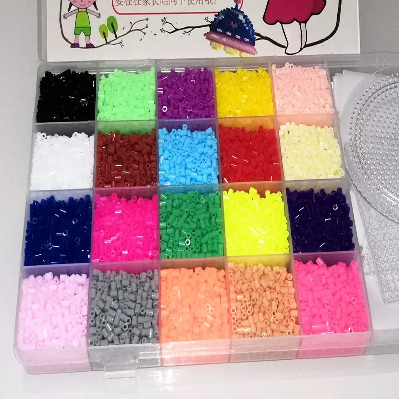 Шт. 11000 шт. perler бусины 2 6 мм набор Хама дополнений DIY Забавный мини глажка 3d Пазлы