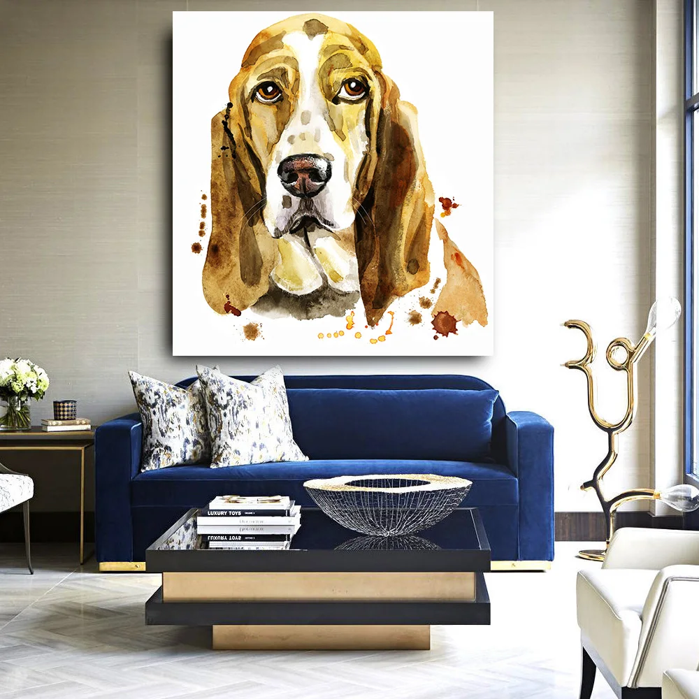 Картина маслом на холсте с изображением милой собаки и животных|watercolor picture|picture for