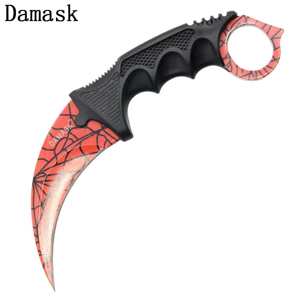 Дамаск csgo Counter Strike коллекционные Karambit нержавеющей открытый Ножи для шашлыков