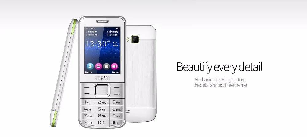SERVO 225 телефон с двумя sim-картами 2,4 дюймов экран двойная вспышка Bluetooth слоты для карт памяти фонарик MP3 FM радио Телефон