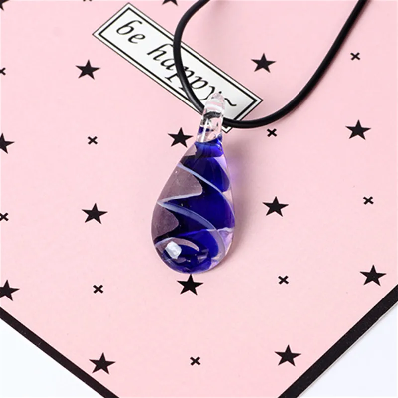 Муранское вдохновленное милое мини-ожерелье из прозрачного кварцевого стекла с