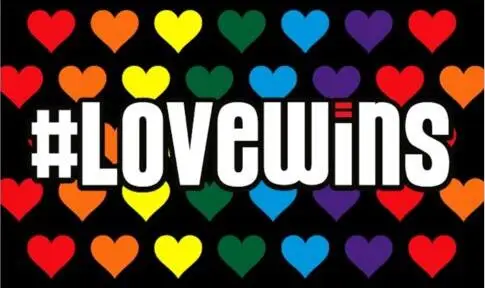 Флаг Гордости для геев Хэштег надпись Love Wins лидер продаж товары 3x5 футов 150x90 см