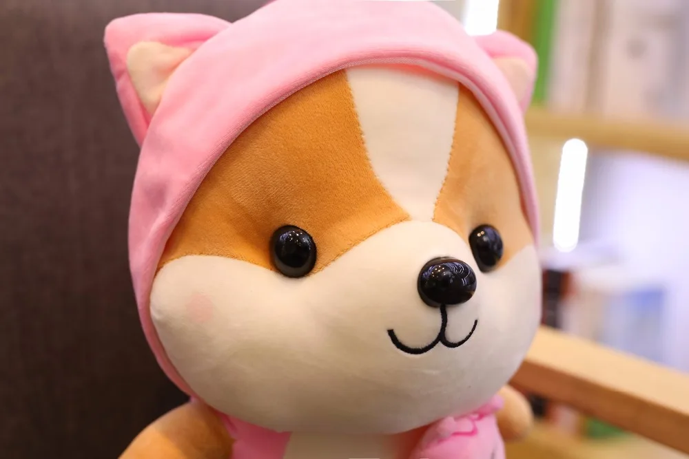 Прямая поставка; Косплей Shiba «Лисья Секретная служба»(Inu плюшевые игрушки кунг-фу Панда собака Косплэй забавные плюшевые животные, игрушки собаки куклы детские игрушки 25/35 см