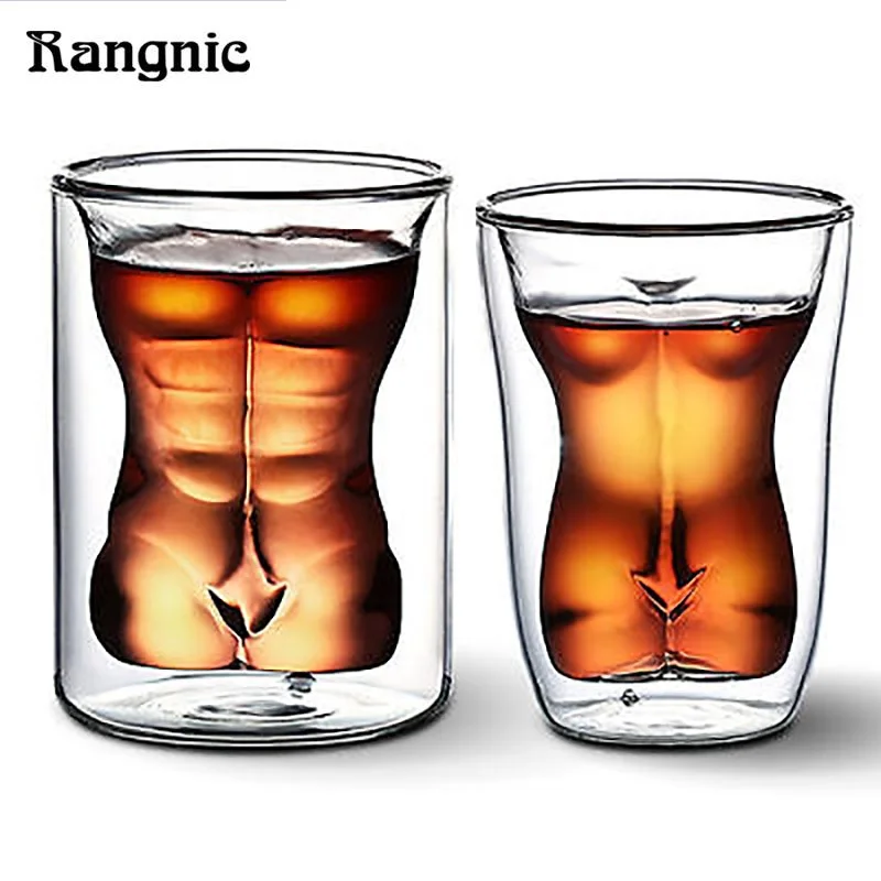 Пивная кружка Rangnic пикантная Женская и мужская для вина виски прочный двойной