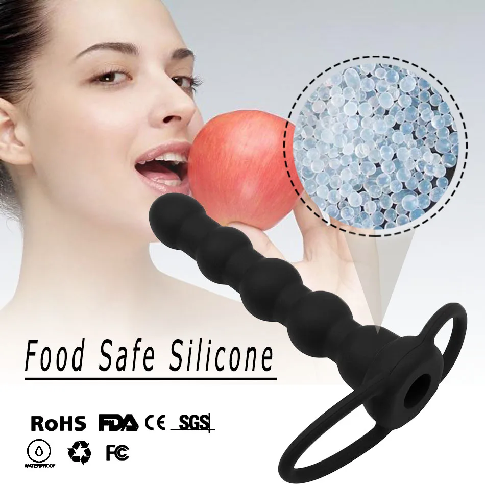 Male Prostate Massager Masturbation Vibrating Anal Plug Butt Adult Sex Toy for Men Gay Beads U160 | Красота и здоровье