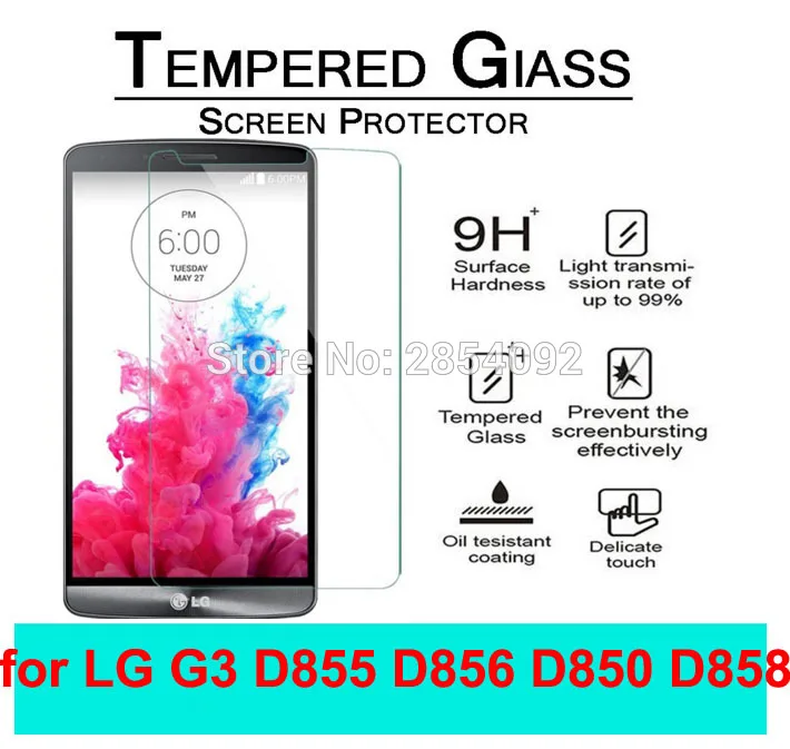 2.5D взрывозащищенная защитная пленка для экрана закаленное стекло LG G3 D855 D856 D850
