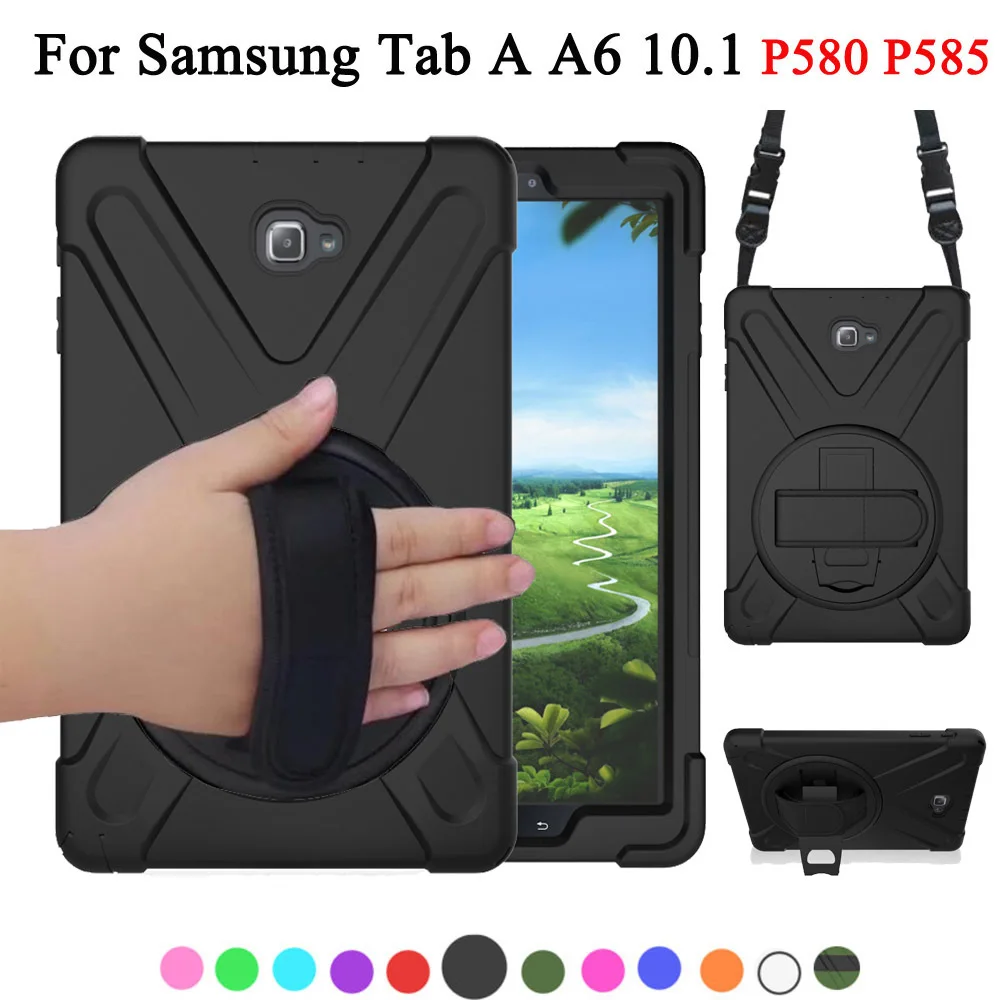 Для galaxy Tab A A6 10 1 с S Pen P580 P585 дети Безопасный ударопрочный сверхмощный Силикон + PC