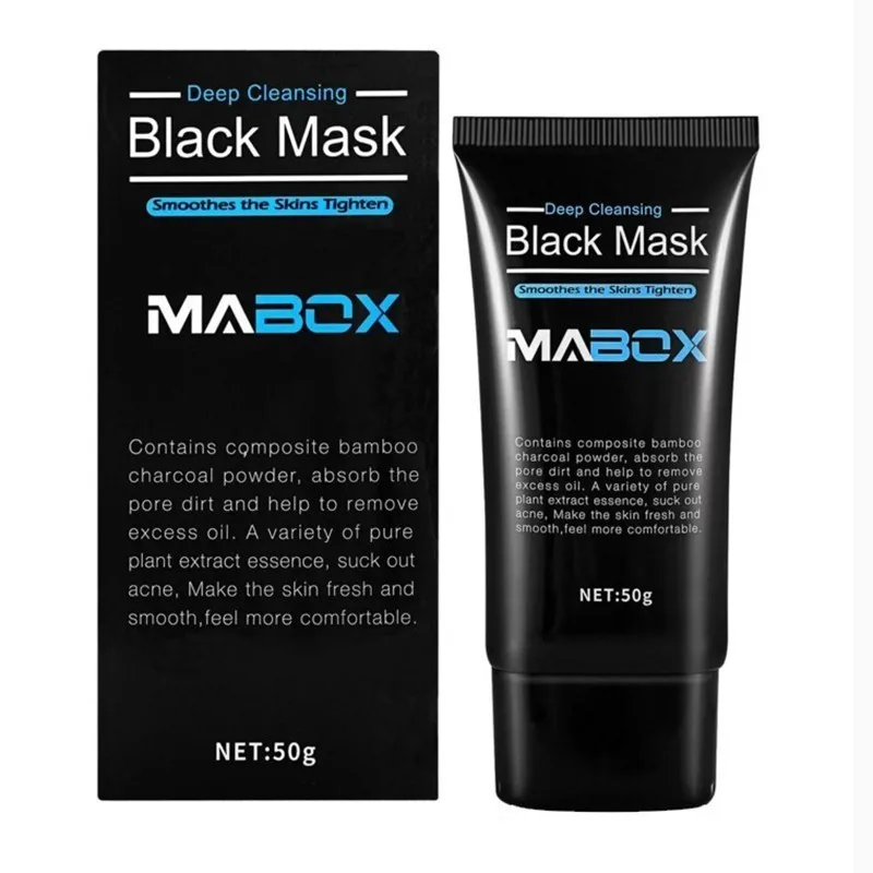MABOX 50g MABOX Black Nose Blackhead Remover Face Mask Peel Off Black Head Acne Treatments Deep Clean Skin Care Charcoal Mask DROPSHIP - Цвет: MABOX 50g