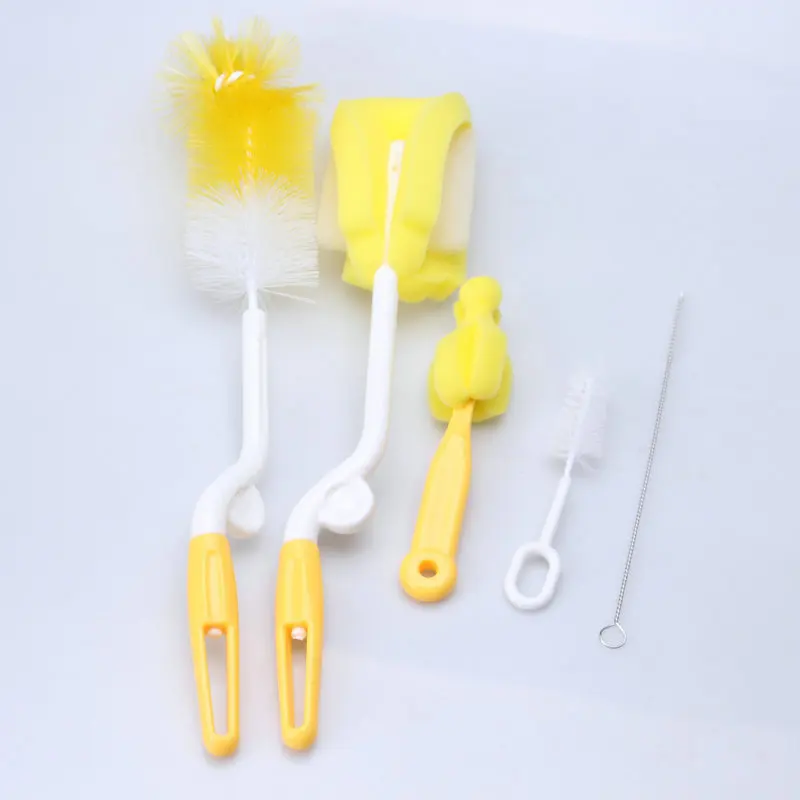 5 шт./компл. губка Детские щетки для бутылочки молока набор многофункциональных