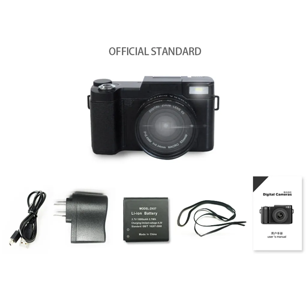 HIPERDEAL цифровая камера новая мода 24MP Ultra HD 2,7 K камера флип-экран и убираемый фонарик цифровая камера May31