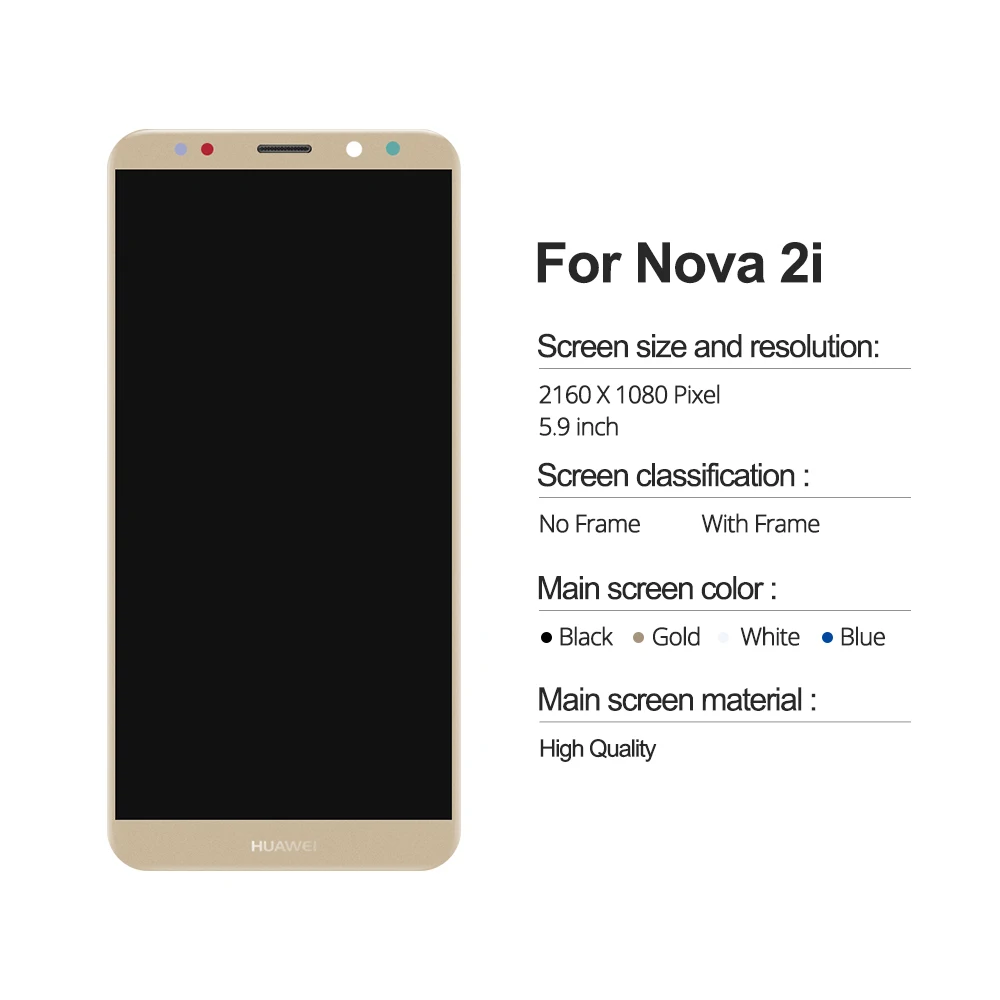 5,9 '' Nova 2i дисплей для huawei mate 10 Lite ЖК сенсорный экран с рамкой дисплей ЖК для huawei Nova 2i RNE-L21 ЖК