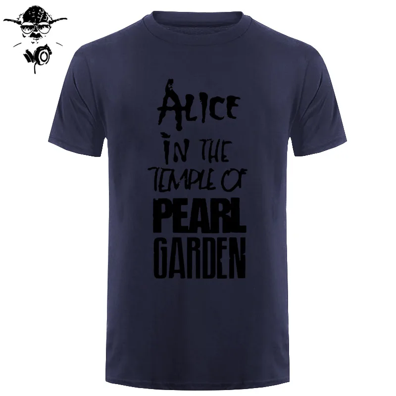 Футболка Alice In Chains, футболка, Алиса в храме жемчужного сада, Мужская модная футболка, летние мужские футболки, футболка с принтом - Цвет: navy black