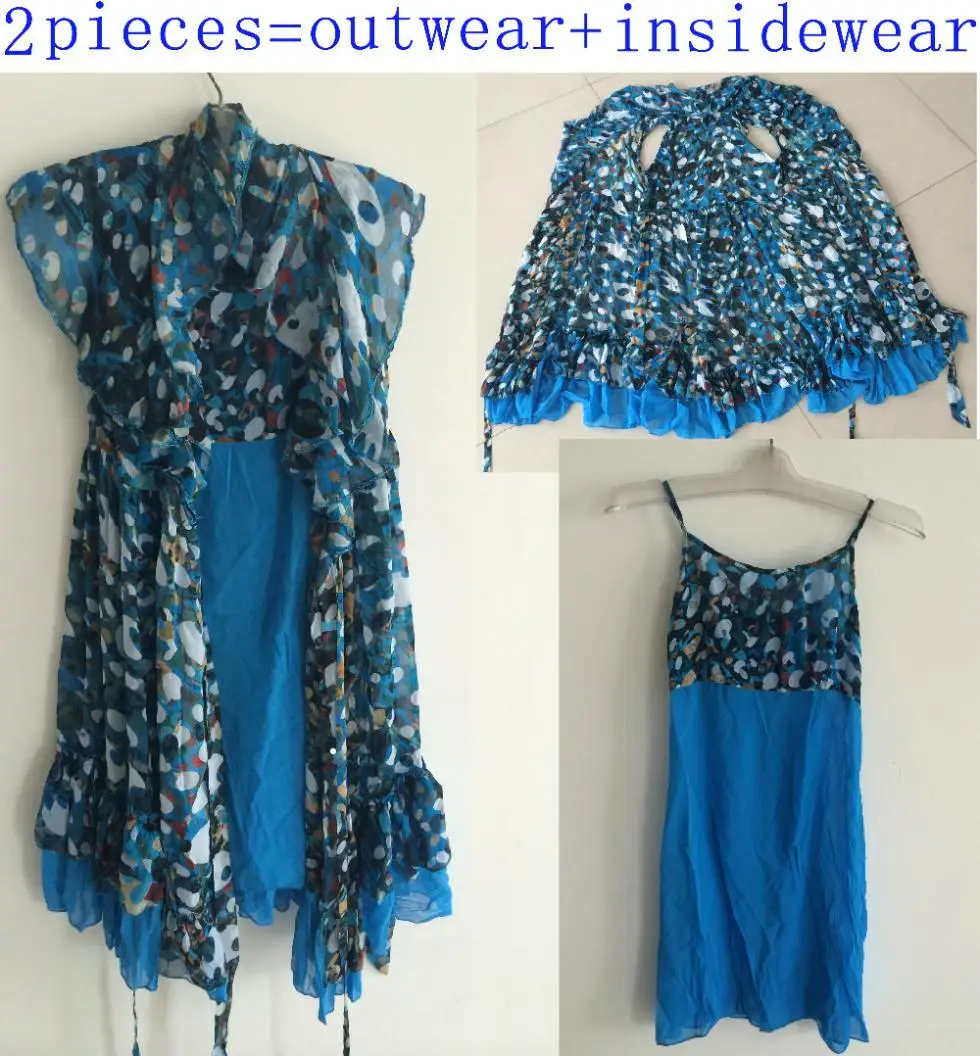 2014 Women Summer Fashion pastoral Bohemian Floral chiffon long dress with inside women's high waist casual beach | Женская одежда