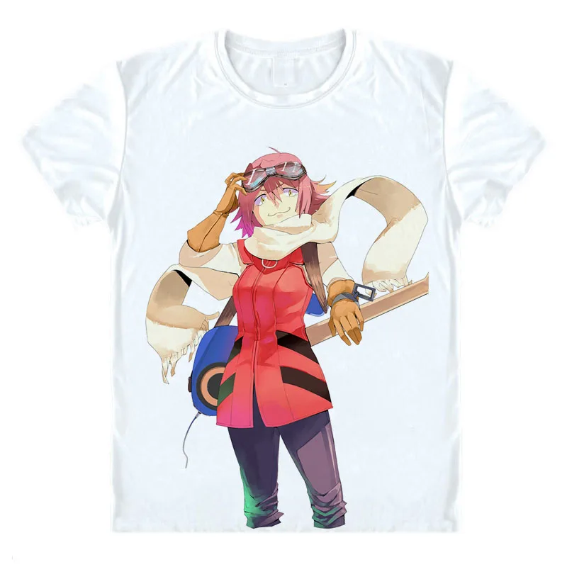 Аниме Fooly овевает футболка FLCL Наота Mamimi мультфильм короткий рукав футболка уникальный дизайн прекрасный влюбленных Одежда