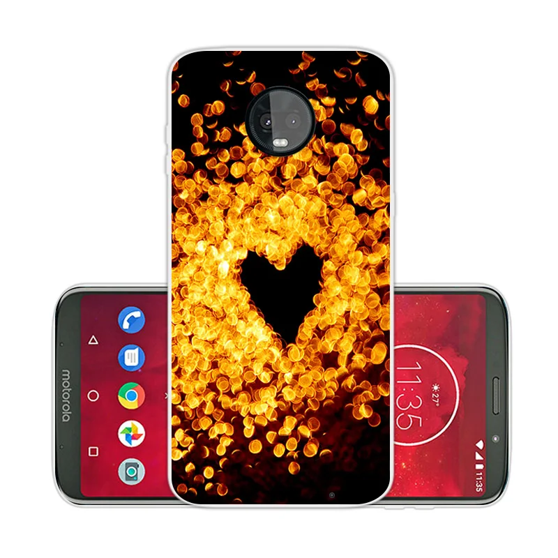 Silicon Cover for Motorola Moto Z3 Play 2018 Soft TPU Clear Scenic Eagle Phone Cases 6.01&quot Protector Shell |