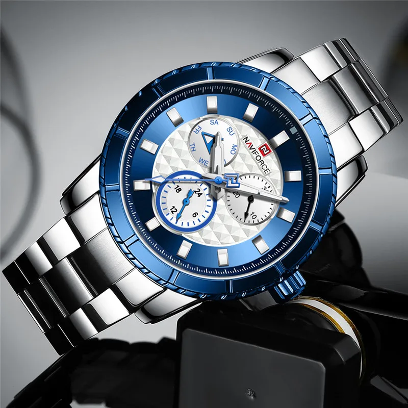 Relogio Masculino NAVIFORCE мужские часы Топ бренд класса люкс спортивные водонепроницаемые