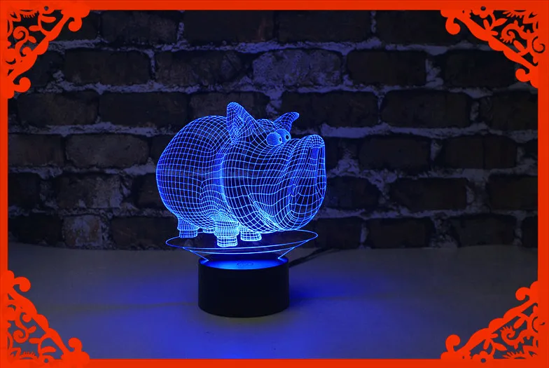 Новинка 2016 подарки 3d светодиодный ночник/настольная лампа форма счастливой