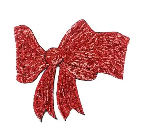 

Large Bowknot Sequined Patches for Clothes T-shirt DIY Sew on Patches 32x28cm Decorative Parches Sewing Repair