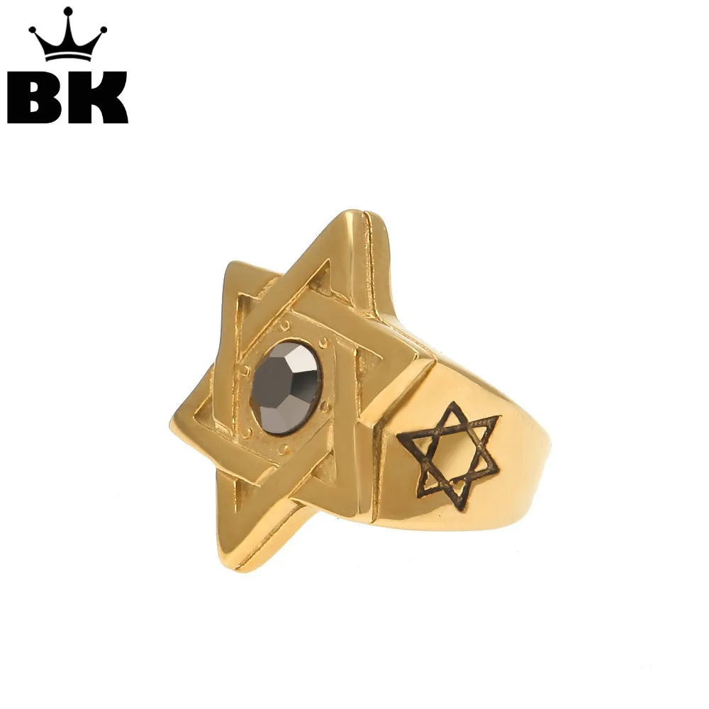 Мужское кольцо со звездой Давида из нержавеющей стали 316|star of david ring|biker ringpunk ring |