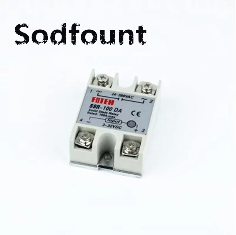 Промышленные твердотельные реле SSR 100A с защитным флагом SSR-100DA DC контроль