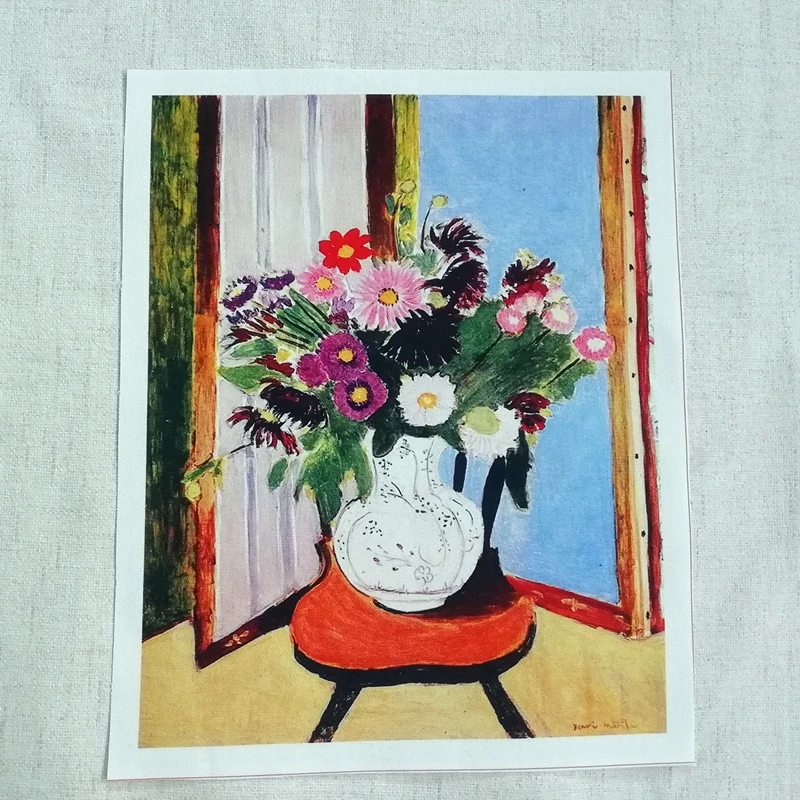 ZENGIA цветок Matisse Печать Хлопок Холст льняная ткань DIY Ручная работа шитье для