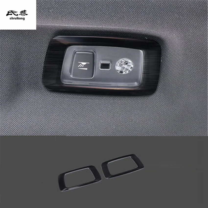 

2pcs/lot Stainless steel rear reading light panel decoration cover for 2018 2019 VOLVO XC60 car accessories