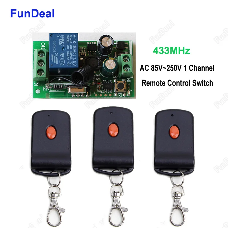 Универсальный домашний беспроводной пульт дистанционного управления 433 МГц 110 В